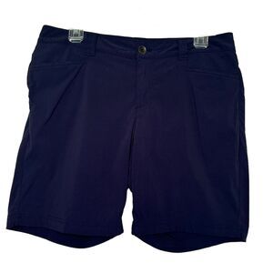 EDDIE BAUER woman's size 8 moisture wick outdoors hiking camping blue shorts